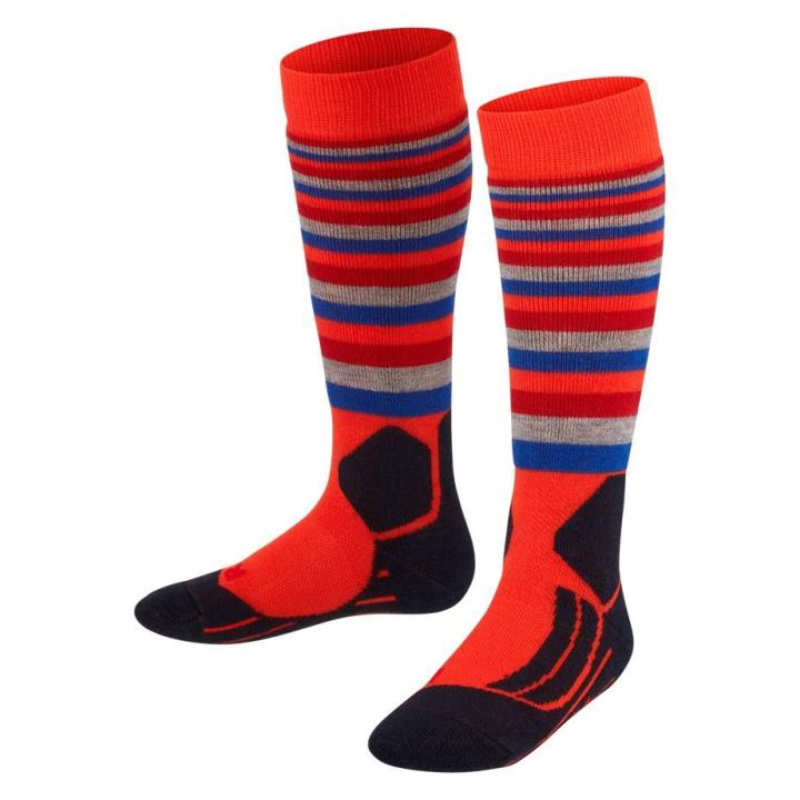 Sk2 Intermediate Stripes Skisok Kinderen Samba Orange 31-34