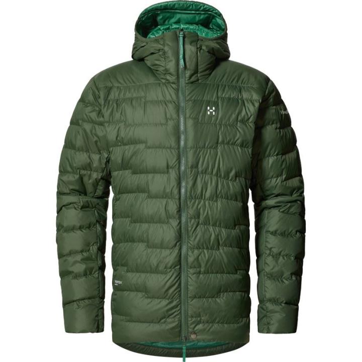 Roc Flash Down Hood Isolatiejas Heren Seaweed Green XL