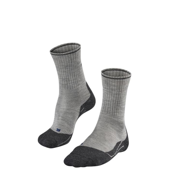 Tk2 Wool Silk Dames Wandelsok Light Grey 35-36