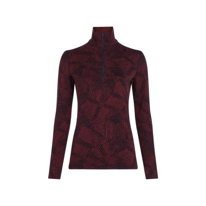 Merino 260 Vertex LS Half Zip Frozen Forms Pully Dames Black/Port L