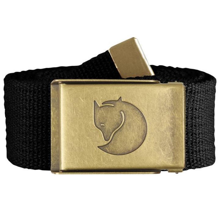 Canvas Brass Belt 4 Cm Riem Black 1 Size