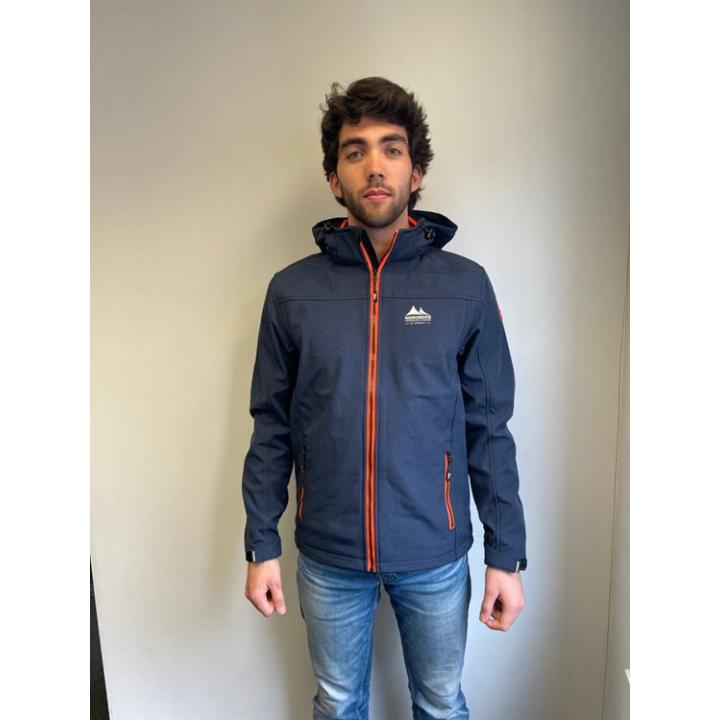 Matthijs Jas Heren Softshell Dark Navy Melange XL