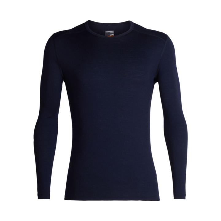 Merino 200 Oasis LS Crewe Thermoshirt Heren Midnight Navy L
