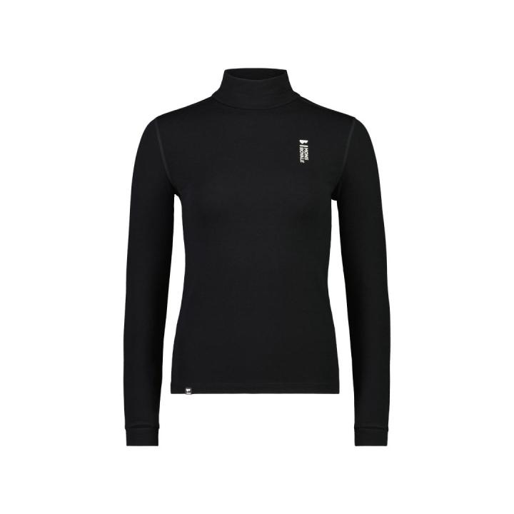 Cascade Merino Flex Mock Neck LS Dames Thermoshirt Black L