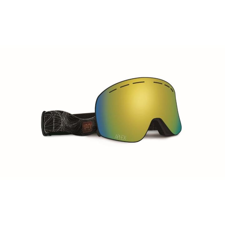 Virgo Revo Gold Sneeuwbril Matt Black One Size