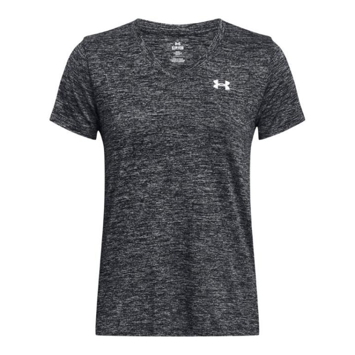 Tech™ Twist V-Neck T-Shirt Dames Black/White XL