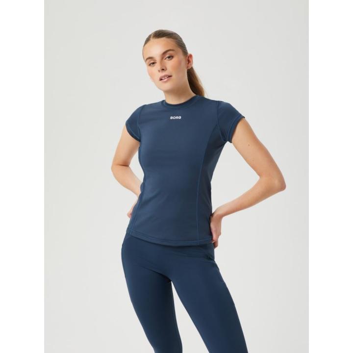 Borg Reform Slim T-Shirt Dames Midnight Navy L