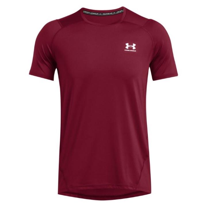 Heatgear® Fitted Short Sleeve T-Shirt Heren Cardinal/White XL