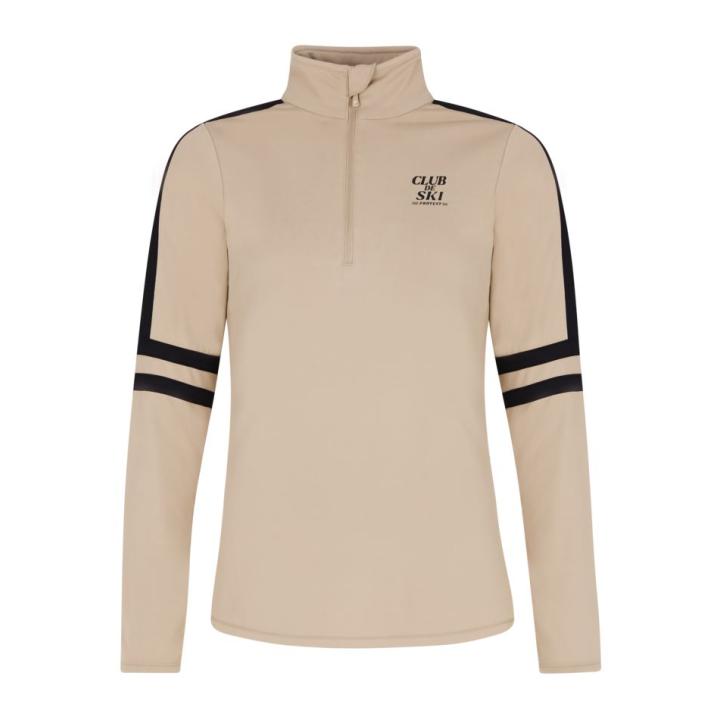 Prtprue 1/4 Zip Pully Dames BambooBeige S/36