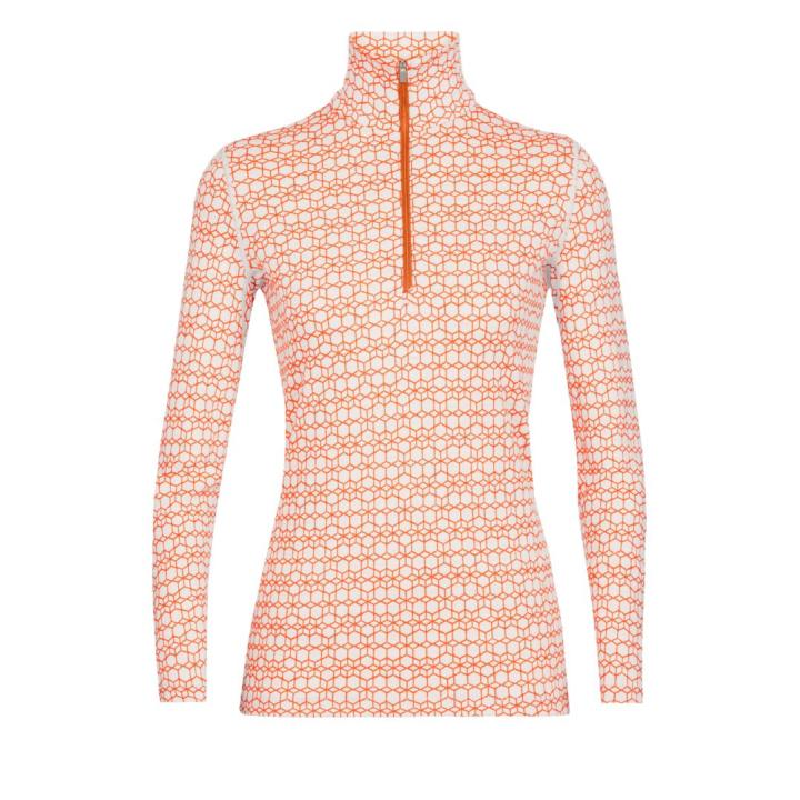 250 Vertex LS Half Zip Alpine Geo Dames Thermoshirt Snow/Flash S