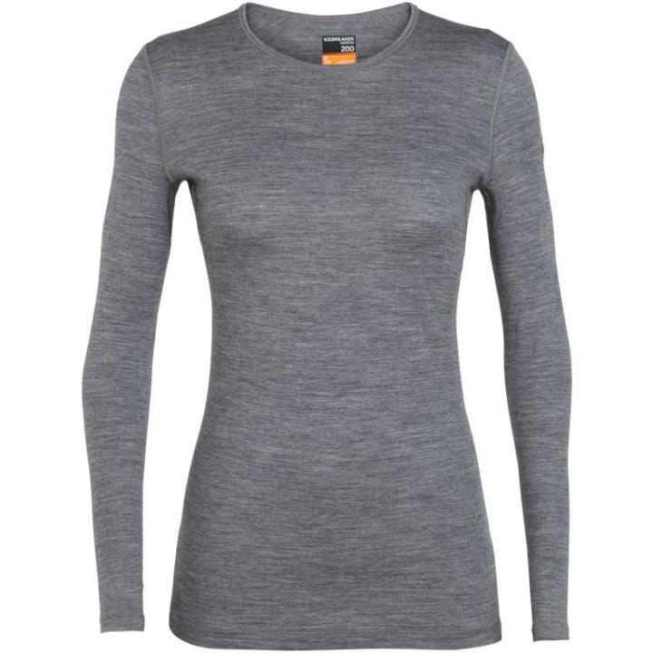 Merino 200 Oasis LS Crewe Thermoshirt Dames Gritstone Hthr-013 M