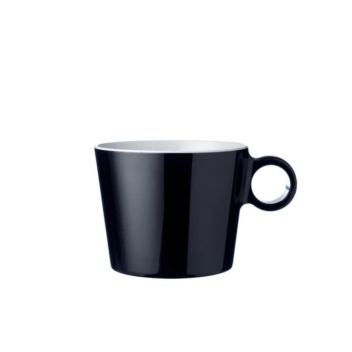 Cappuccinomok Flow Drinkbeker zwart 375 ml