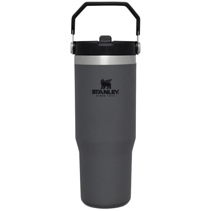 The Iceflow™ Flip Straw Tumbler 0.89L / 30oz Thermosfles Charcoal 890ML