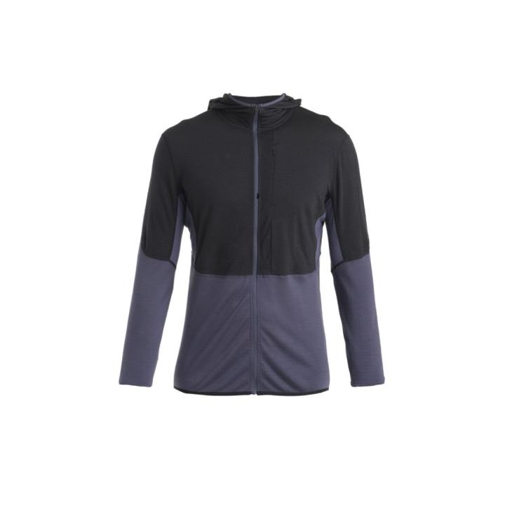 200 Realfleece Descender LS Zip Hoody Fleece Heren Black/Graphite S