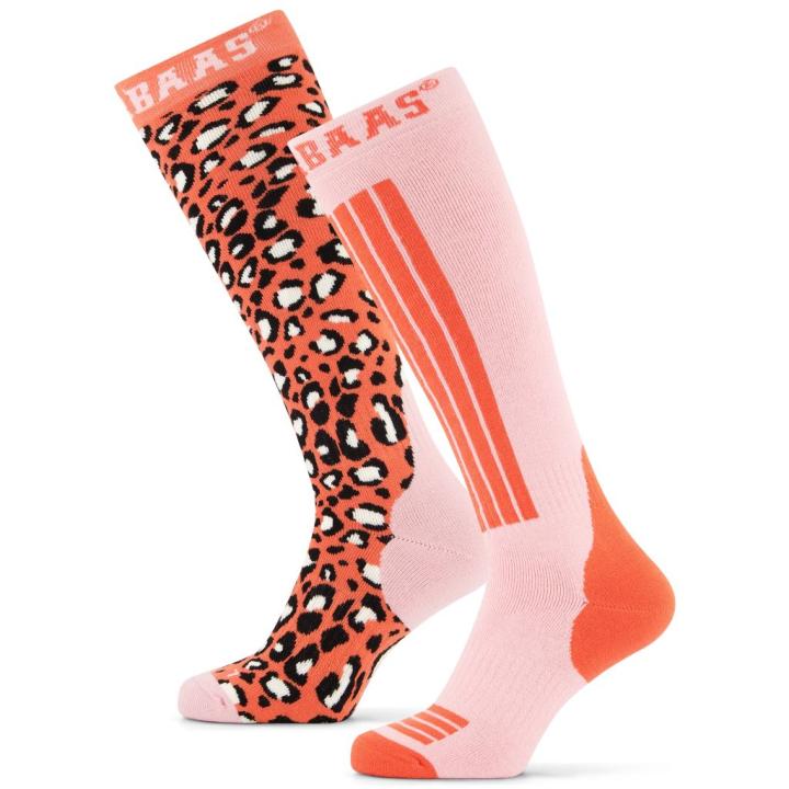 Panther 2-Pack Skisok Orange Multi 39-42
