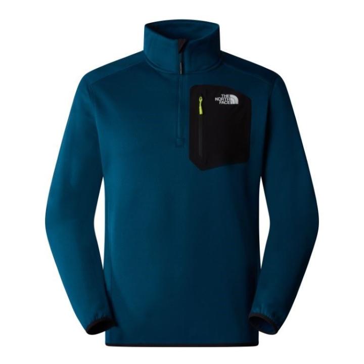 Crest 1/4 Zip Fleece Heren Midnight Petrol - TNF Black L