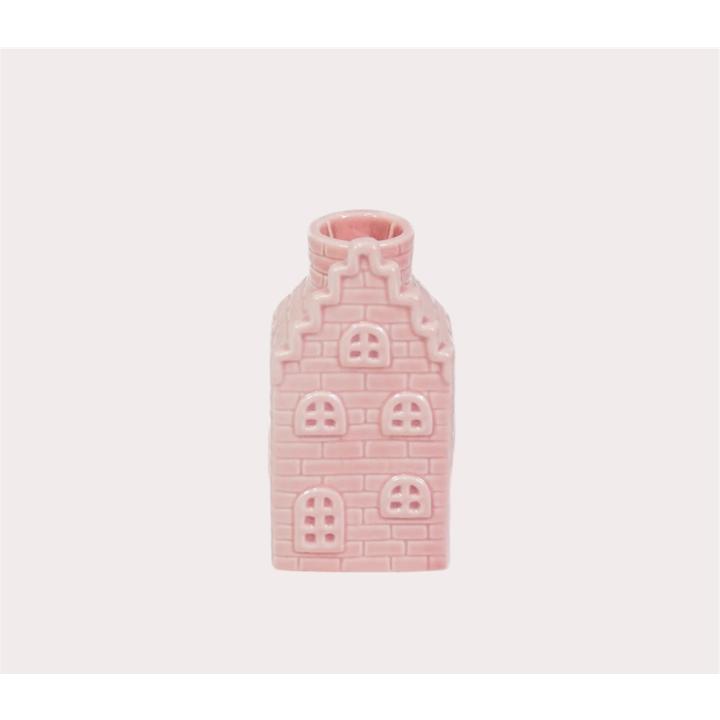 Housevitamin Keramiek kandelaar huis lichtroze