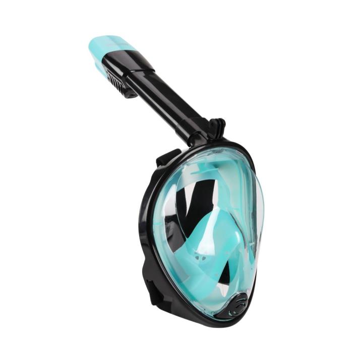 Full Face Duikbril Black/Turquoise L/XL