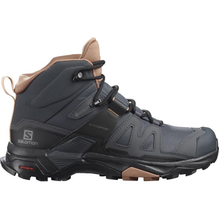 X Ultra 4 Mid Gtx W Dames Hoge Wandelschoen Ebony/Mocha Mousse/Almond Cream 5.5