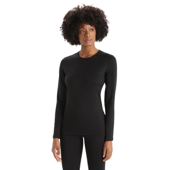 Merino 200 Oasis LS Crewe Thermoshirt Dames Black L