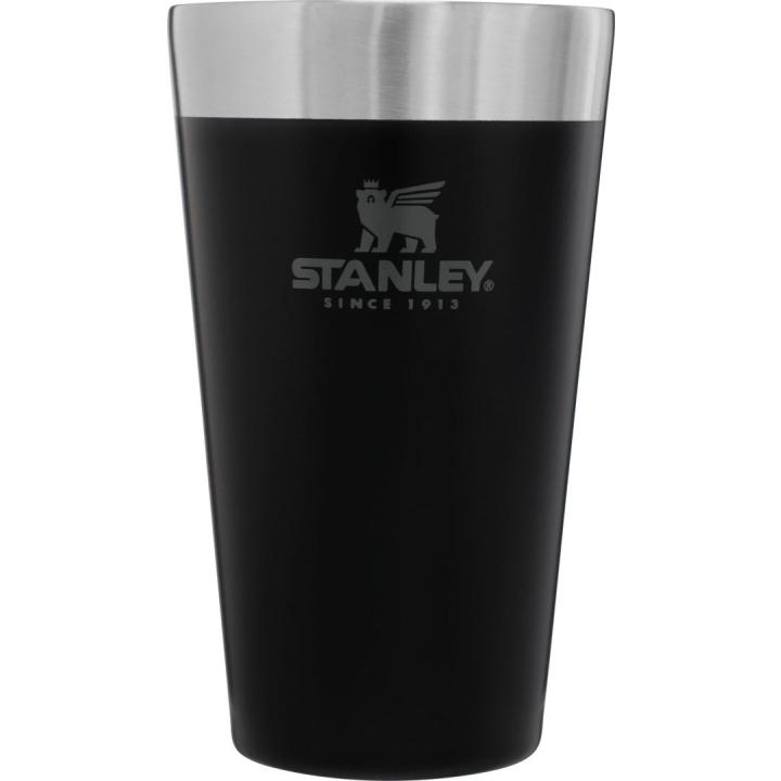 The Stacking Beer Pint .47L / 16Oz Isolatiefles Matte Black 470ML