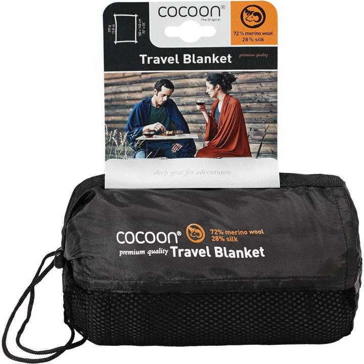 Travelblanket, Merinowool Silk, Graphite Deken