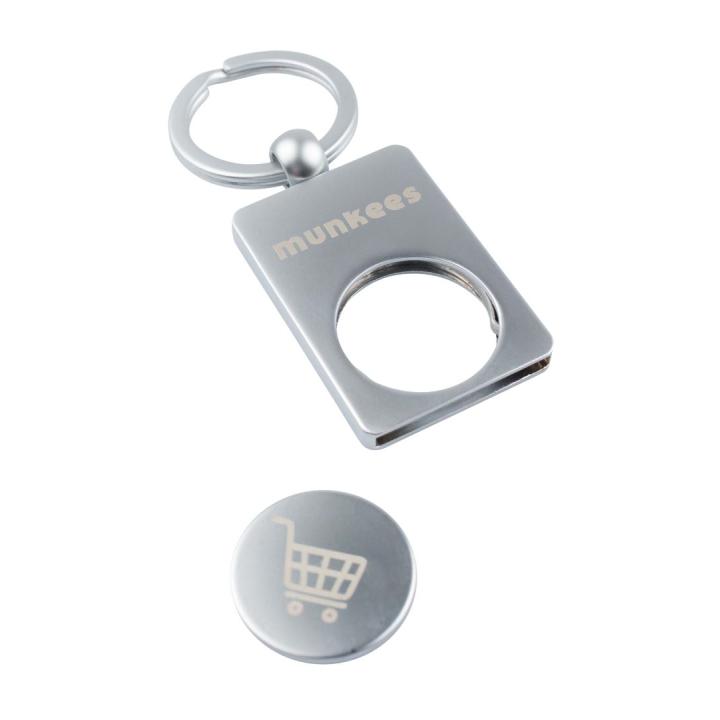Shopping Cart Chip Mount Muntstuk Sleutelhanger