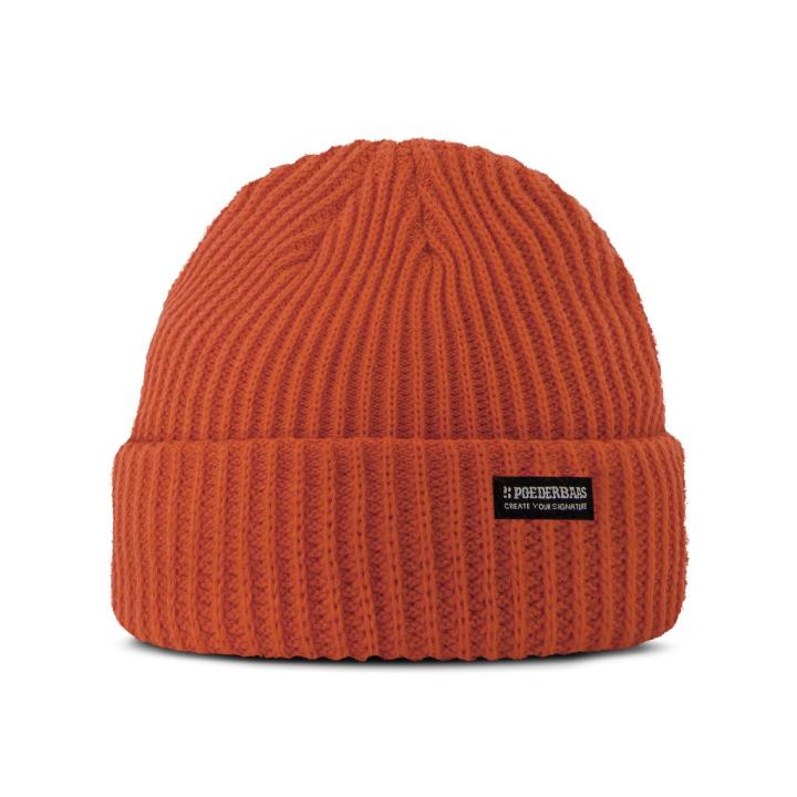 Royal Rib Beanie Muts Mandarin red One Size
