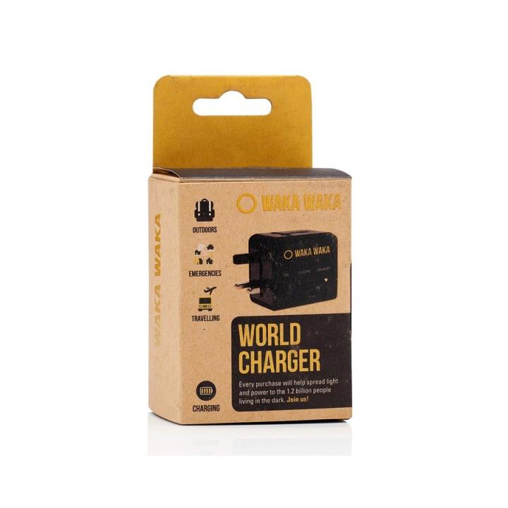 World Charger Wereldstekker Zwart