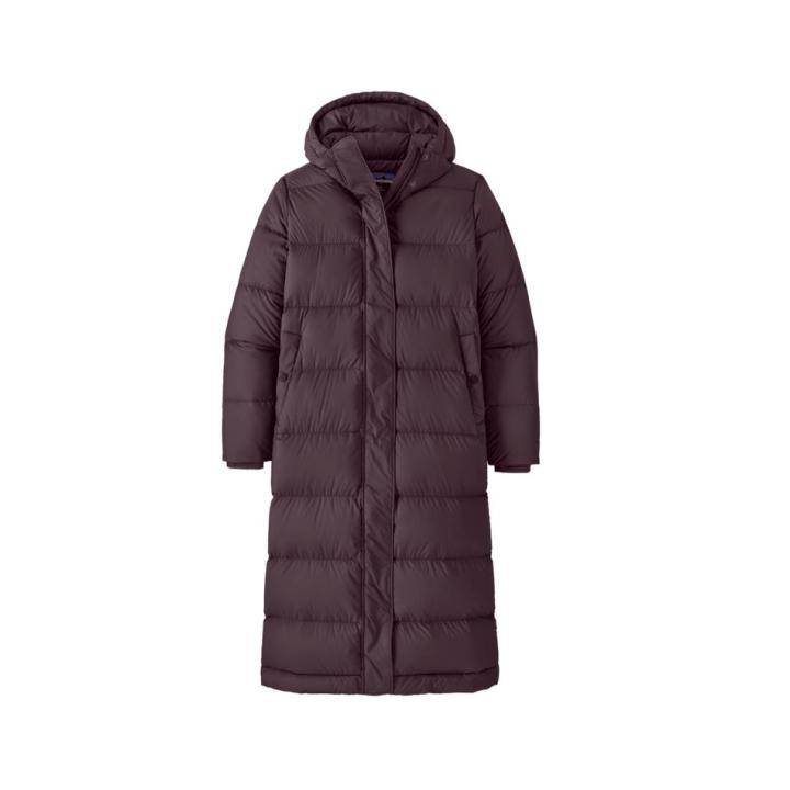 Silent Down Long Parka Dames Obsidian Plum M