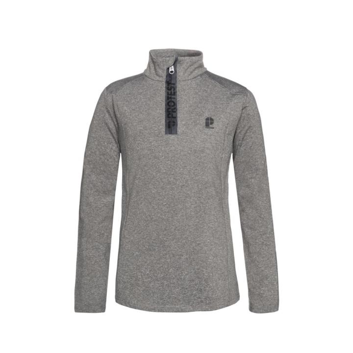 Rewillowy 1/4 Zip Pully Kinderen Dark Grey Melee 164