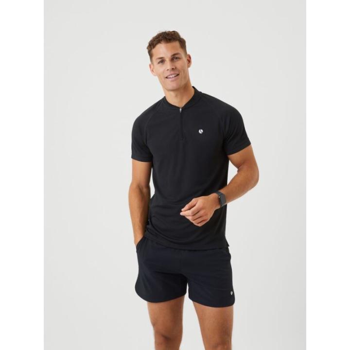 Ace Performance Zip Tennis Polo Heren Black L