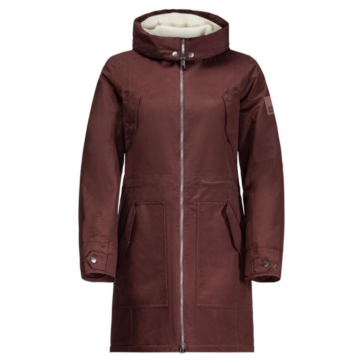 Rocky Point Dames Parka Cordovan Red M