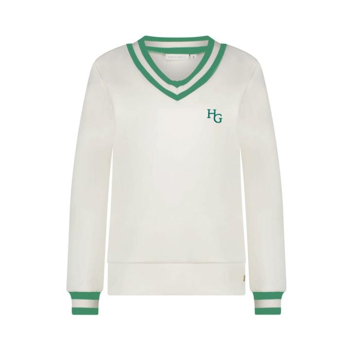 V-Neck Tennis Sweater Dames-B6E3E4A4-CDEF-48C6-9FCF-B237B610A743