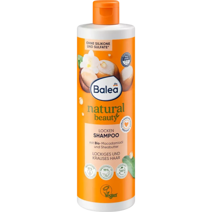 Balea Natural Beauty Shampoo Krullen, 400 ml