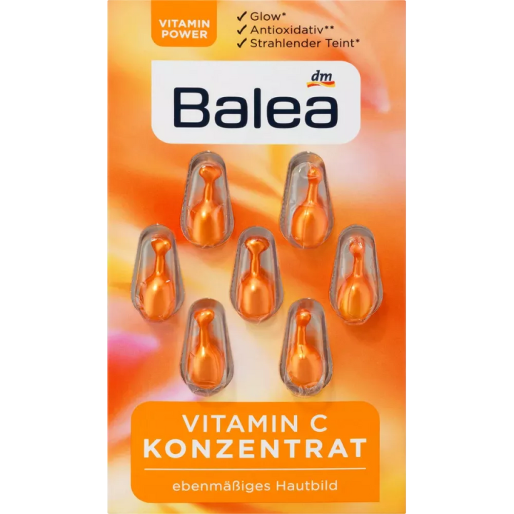 Balea Vitamine C-concentraat (7 stuks) - Huidverzorging - Skin-care - Gezichtsverzorging - Concentraat - Vitamine C - Antioxidant - Vitamine e