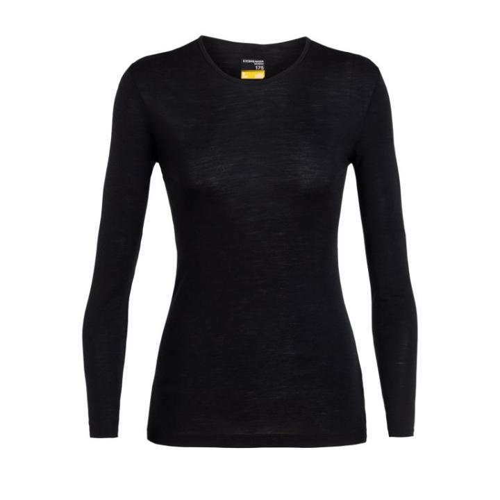175 Everyday LS Crewe Dames Thermoshirt Black L
