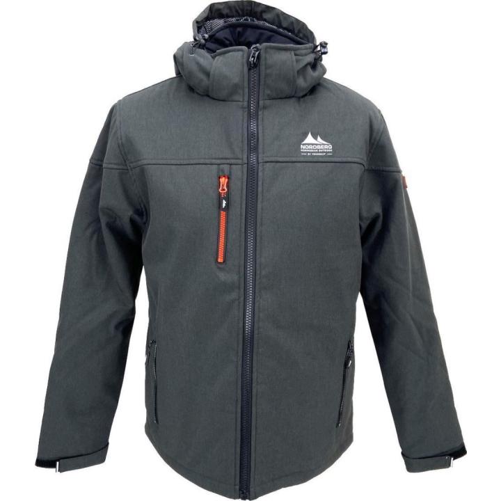 Marcel Padded Jas Heren Softshell Black Melange XL