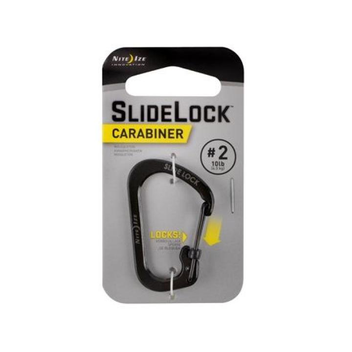 Carabiner #2 Slidelock Black