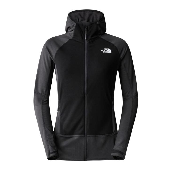 Bolt Polartec Hoodie Dames Fleece Asphalt Grey - TNF Black S