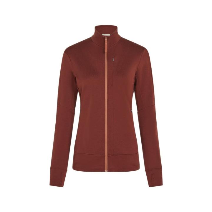 Merino 260 Quantum LS Zip Vest Dames Port/Cedar Wood L