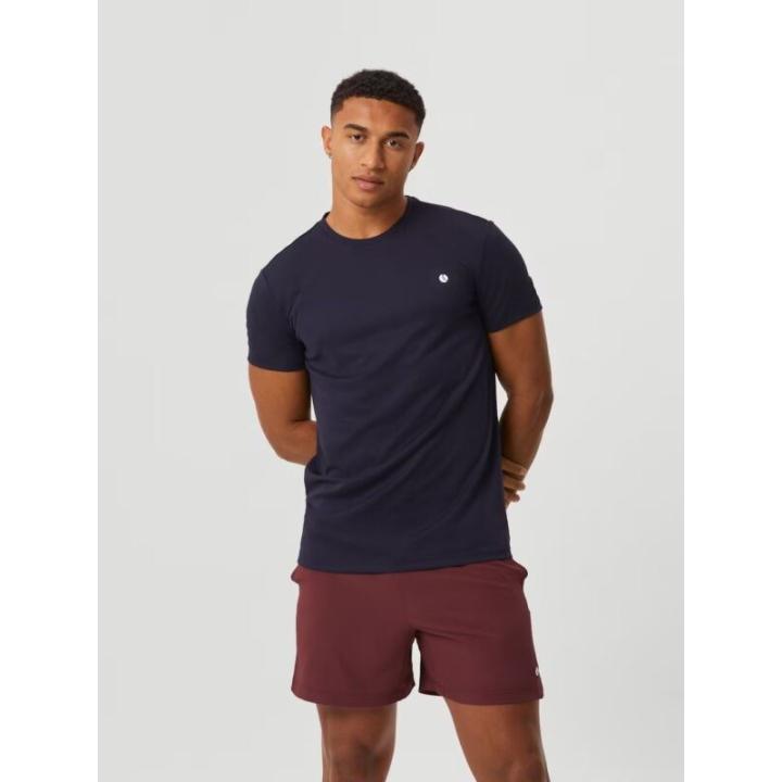 Ace Stripe Workout Shirt Heren Night Sky M