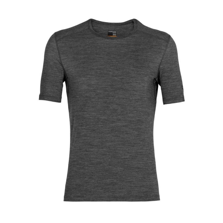 Merino 200 Oasis SS Crewe Thermoshirt Heren Gritstone Hthr-013 XL