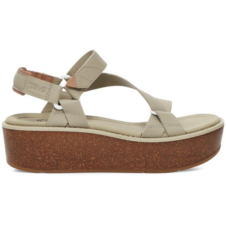 Madera Wedge Sandaal Dames Eucalyptus 09