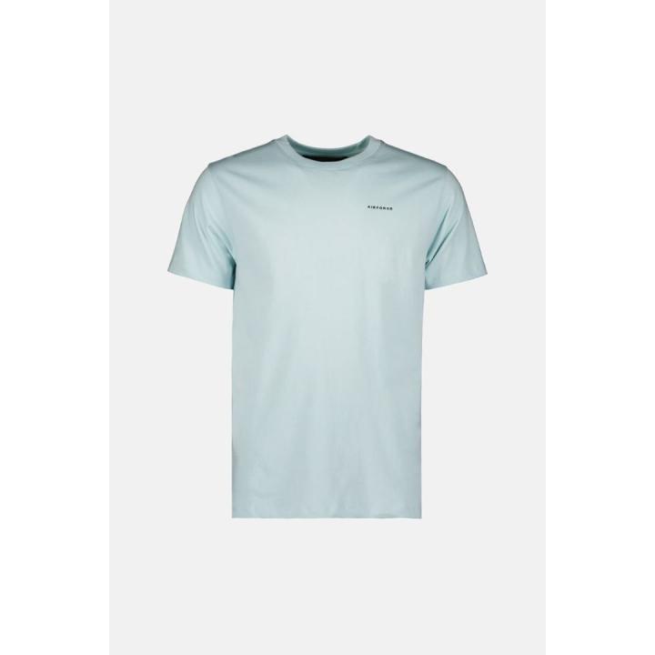 Basic T-Shirt Heren Pastel Blue/True Black L
