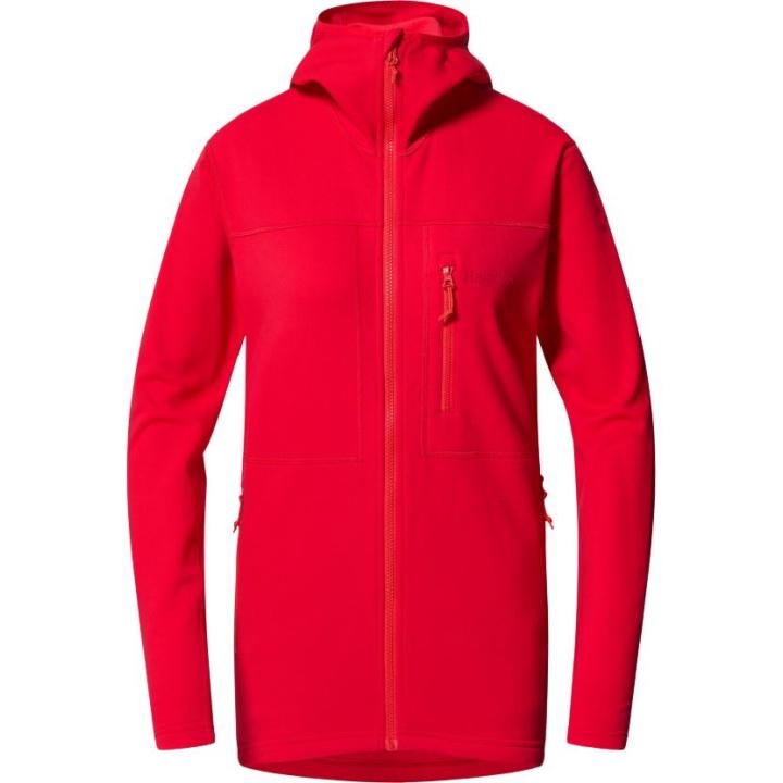 Rosson Mid Hood Trui Dames Bright Red M