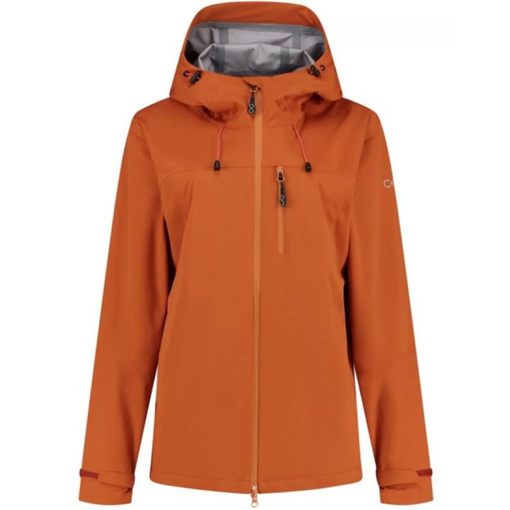 W Virga Shell Rainjacket Dames Regenjas Rust M