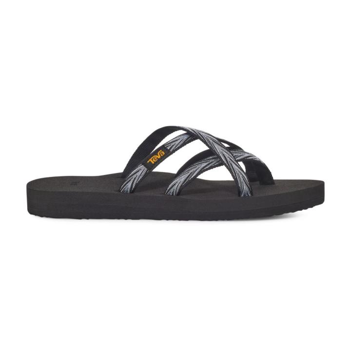Olowahu Dames Sandaal Palms Black/ White 10