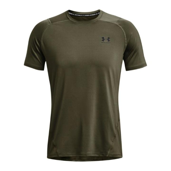 Heatgear® Fitted Short Sleeve T-Shirt Heren Marine OD Green/Black L