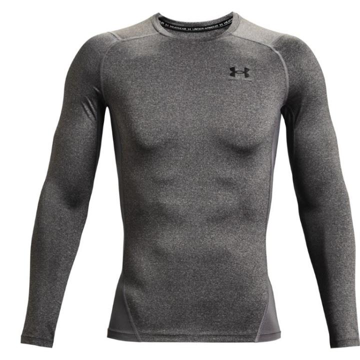 Heatgear® Long Sleeve T-Shirt Heren Carbon Heather/Black L